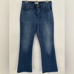 Madewell Cali Demi-Boot Jeans in Kemper distressed mini flare cropped size 30